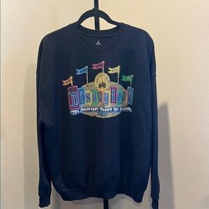 Disney Black Crewneck Sweatshirt